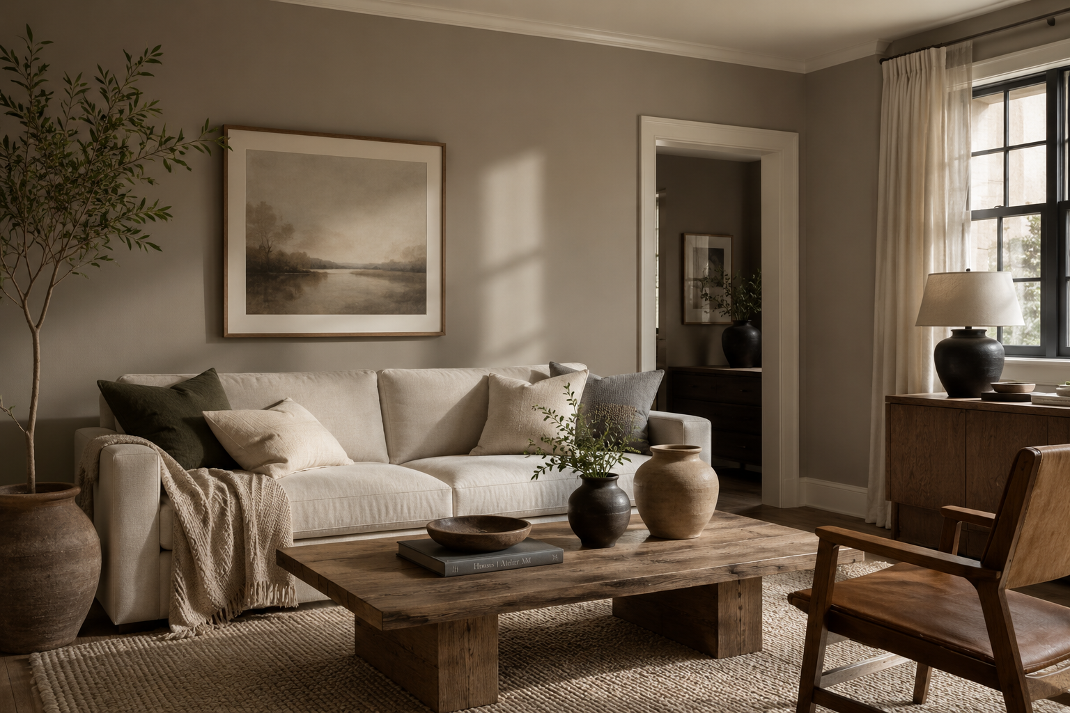 modern living room painting